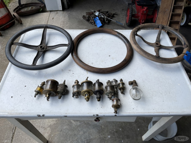 3- vintage steering wheels